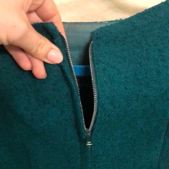 Vintage Emerald Green Joan Mad Men 1950s 3/4 Sleeve Dress - Picture 8 of 12